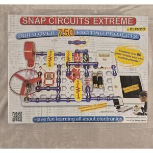 Snap Circuits Extreme 750 Complete Experiments Kit SC-750 Elenco *Missing CD*